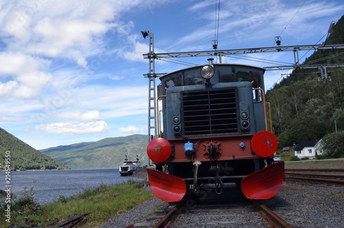 Mael station (near Rjukan). Place of loading on the ferry Hydro heavy water.for Hitler's nuclear program. The ferry is flooded by diversion. History of Telemark sabotasje. Norway
 photo