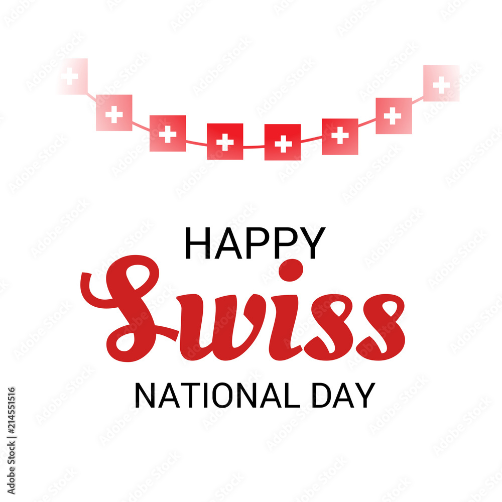 Fototapeta premium Happy Swiss National Day.
