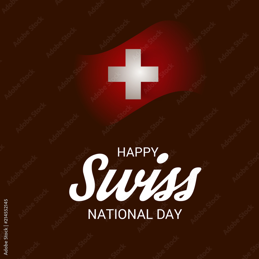 Obraz premium Happy Swiss National Day.
