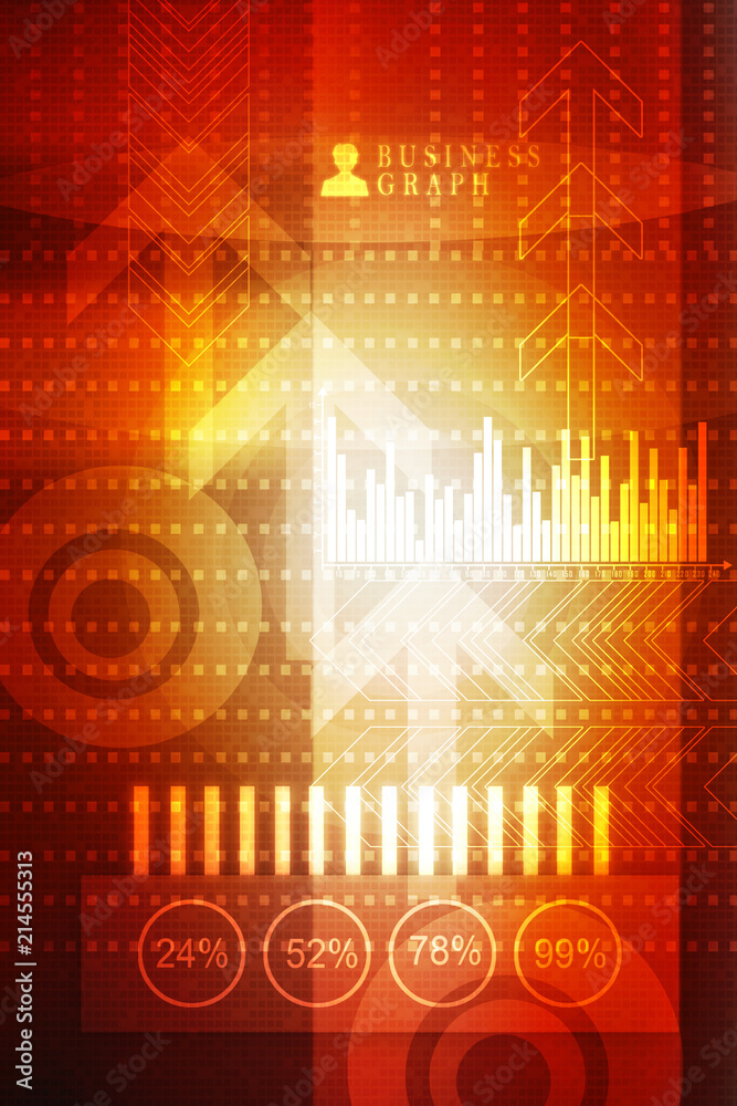 Obraz premium 2d rendering Stock market online business concept. business Graph 