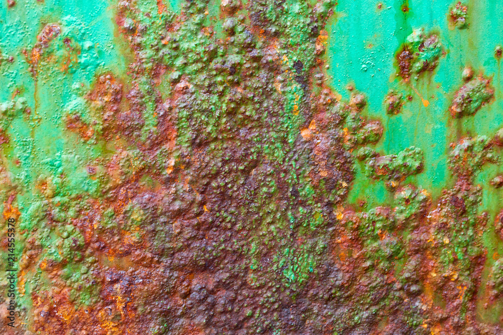 Colorful patterns and surface of rust on steel.