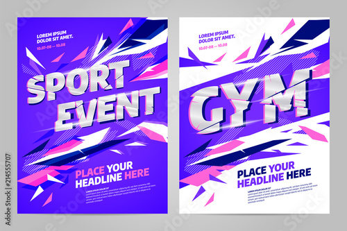 Vector layout design template for sport event, tournament or championship.