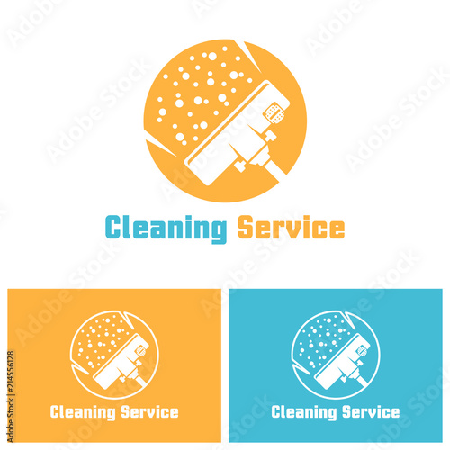 Cleaning service isolated vector logo template