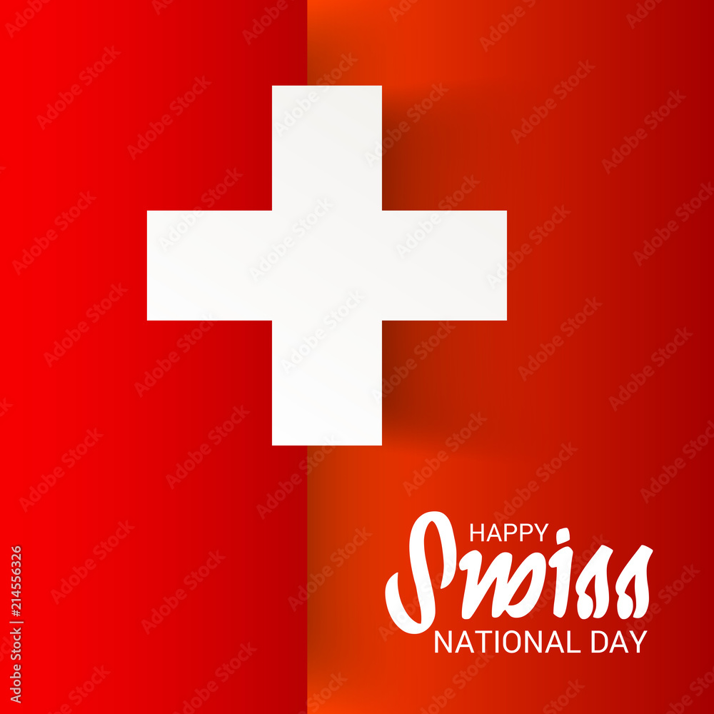 Obraz premium Happy Swiss National Day.
