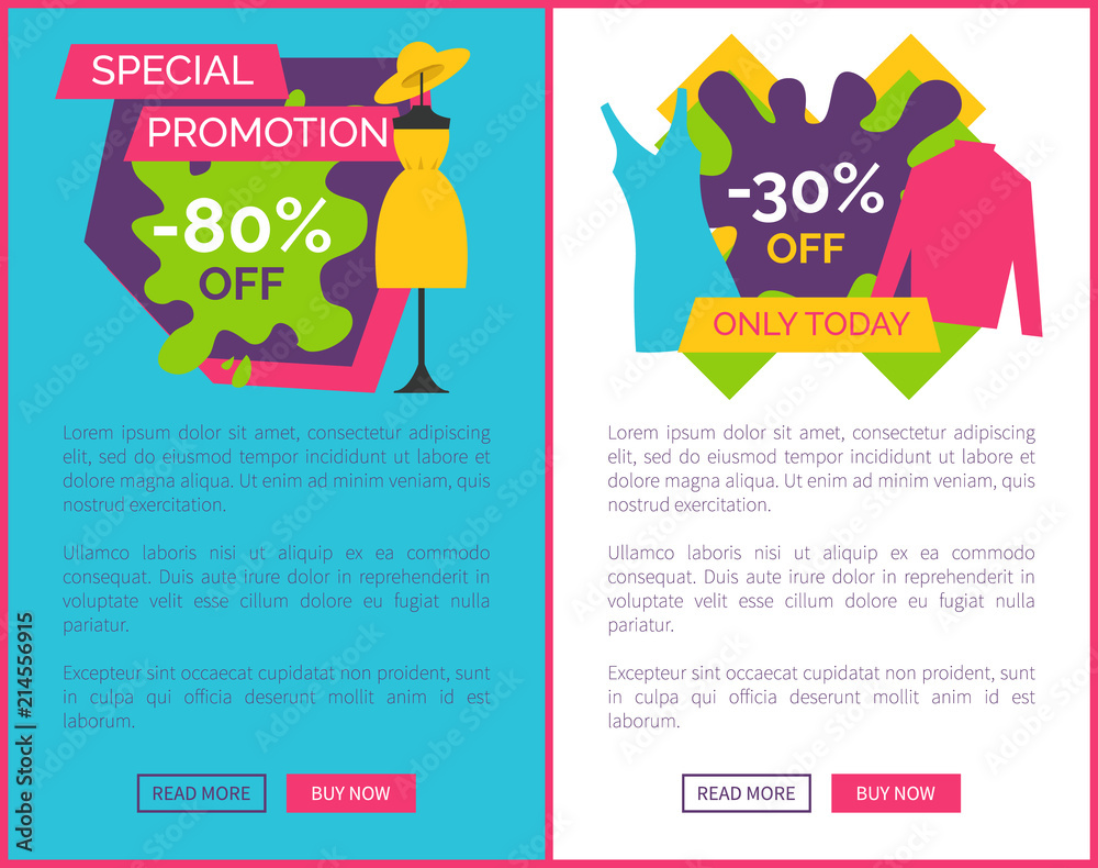 Fototapeta premium Best Price for Exclusive Products eb Posters Set