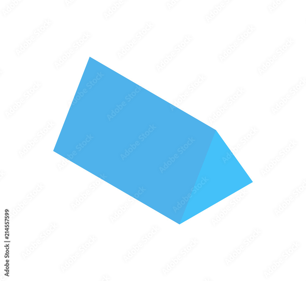 Triangular Prism, Vertical Geometric Figure Banner Triangular Prism, Vertical Geometric Figure Banner