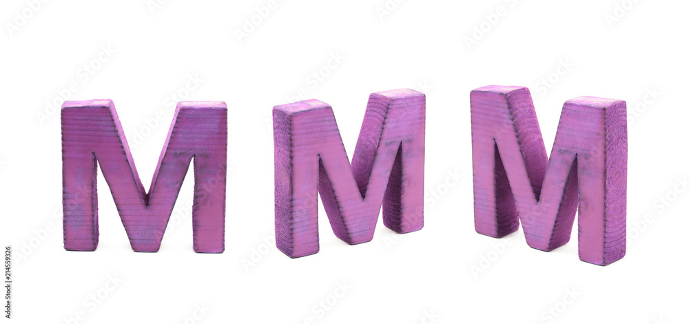 Single sawn wooden letter isolated Single sawn wooden letter isolated