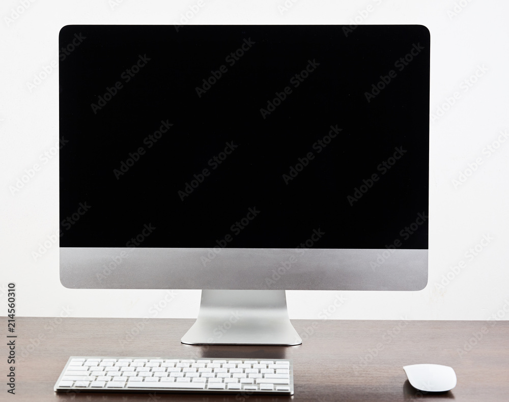Fototapeta premium Desktop computer isolated on white background