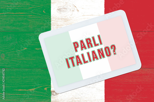 parli italiano - do you speak Italian, question in italian language photo