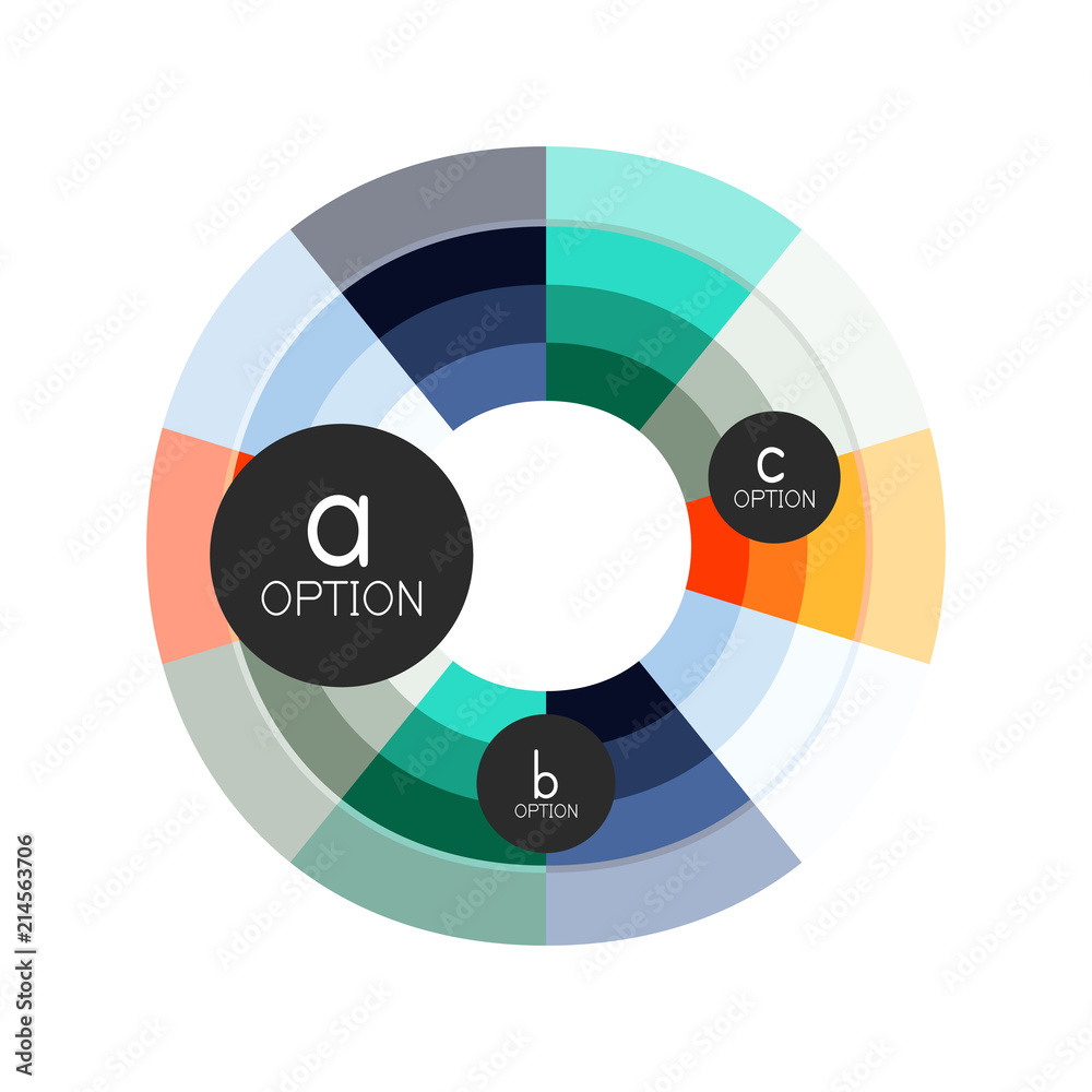 Abstract colorful geometric option infographics design template with sample abc options. Abstract background for business presentation or information banner Abstract colorful geometric option infographics design template with sample abc options. Abstract background for business presentation or information banner