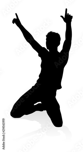 Singer Pop Country or Rock Star Silhouette