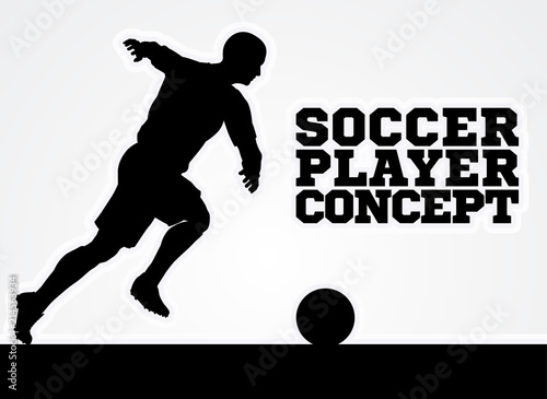 Soccer Player Silhouette Concept