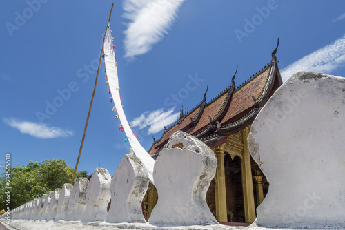 Detail of the temple Wat Mai Suwannaphumaham of Luang Prabang, Laos photo