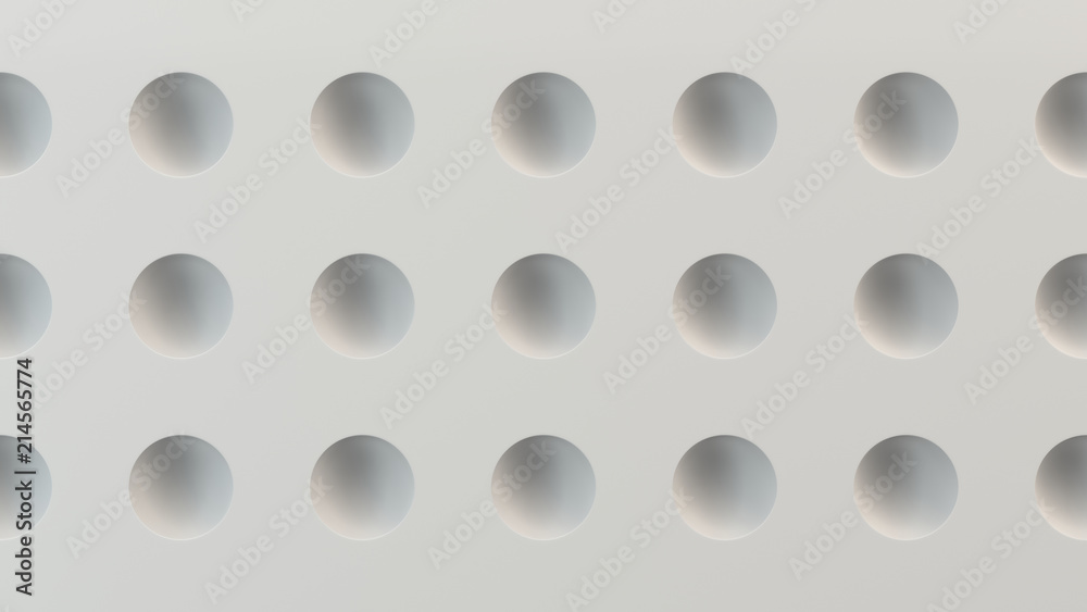 Pattern of hemisphere indents Pattern of hemisphere indents