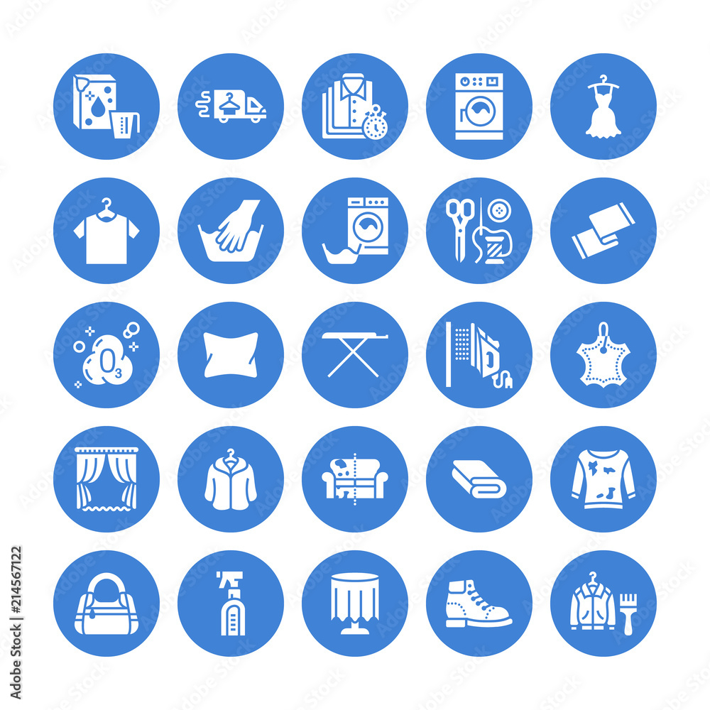 Dry cleaning, laundry flat glyph icons. Launderette service equipment, washer machine, shoe shine, clothes repair, garment ironing and steaming. Washing signs. Solid silhouette pixel perfect 64x64. Dry cleaning, laundry flat glyph icons. Launderette service equipment, washer machine, shoe shine, clothes repair, garment ironing and steaming. Washing signs. Solid silhouette pixel perfect 64x64.