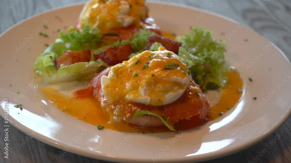 egg benedictwith salmon and poached egg egg benedictwith salmon and poached egg