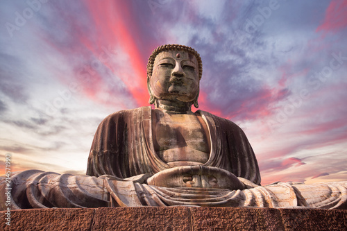 Great Buddha bronze statue in Kamakura, Japan photo