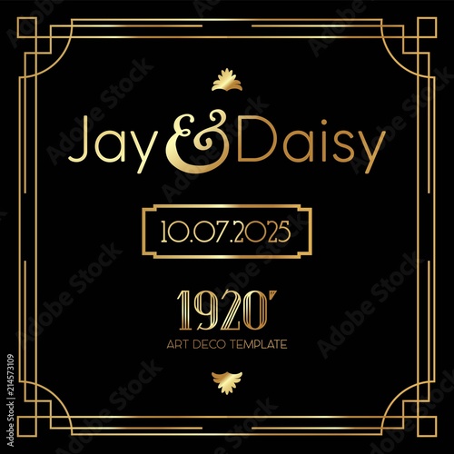 Beautiful Art Deco vector template