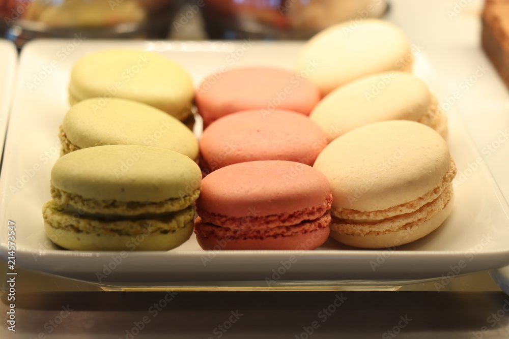 Obraz premium Macarons in pastel colors