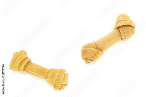 Close up of artificial bone treat for dog