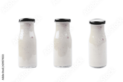 White sauce in a bottle isolated