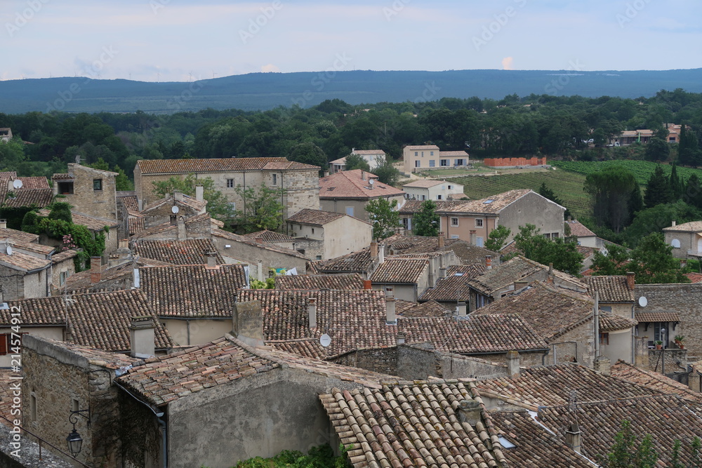 The village of Grignan and its surrounding area