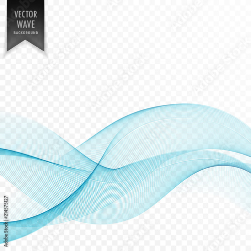 blue smooth transparent wave design