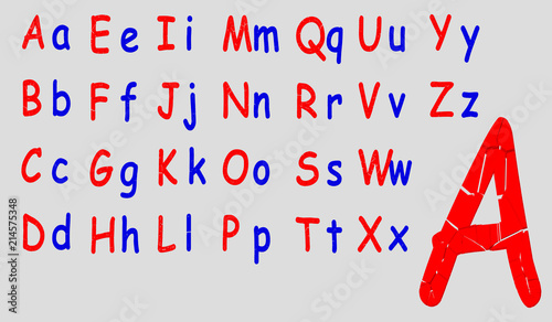 3d font in the style of a broken or cracked. Vector illustration. It's easy to change the color.