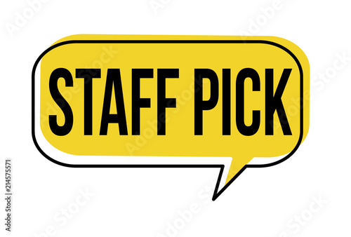 Staff pick speech bubble