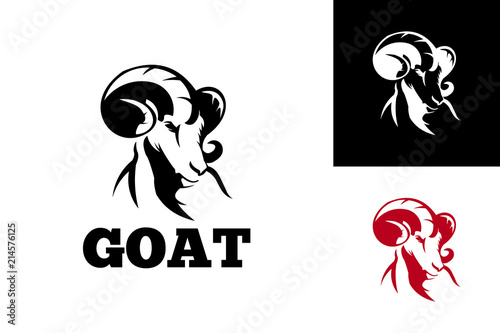 Goat Logo Template Design Vector, Emblem, Design Concept, Creative Symbol, Icon