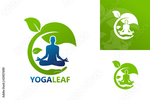 Yoga Nature Leaf Care Logo Template Design Vector, Emblem, Design Concept, Creative Symbol, Icon