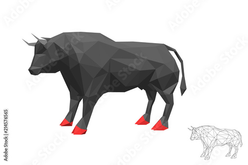 Abstract polygonal bull. Is...