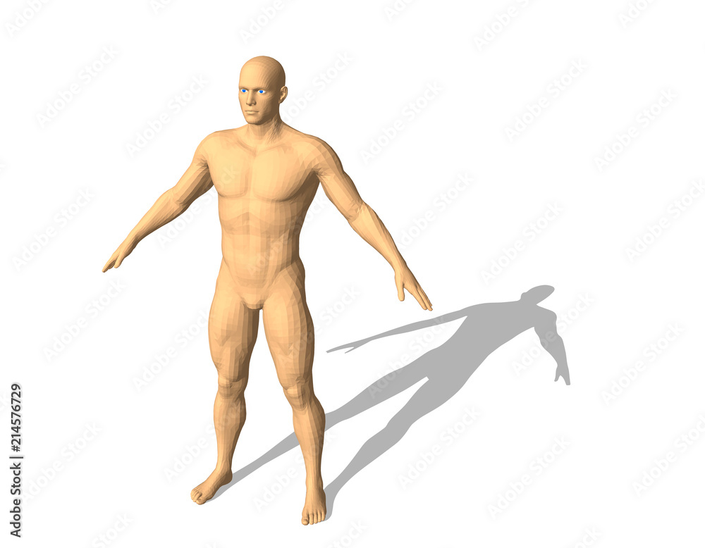 Standing man. Isolated on white background. 3d vector illustration Standing man. Isolated on white background. 3d vector illustration