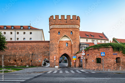 Historic Bridge Tower (Brama Mostowa) in Torun, Poland