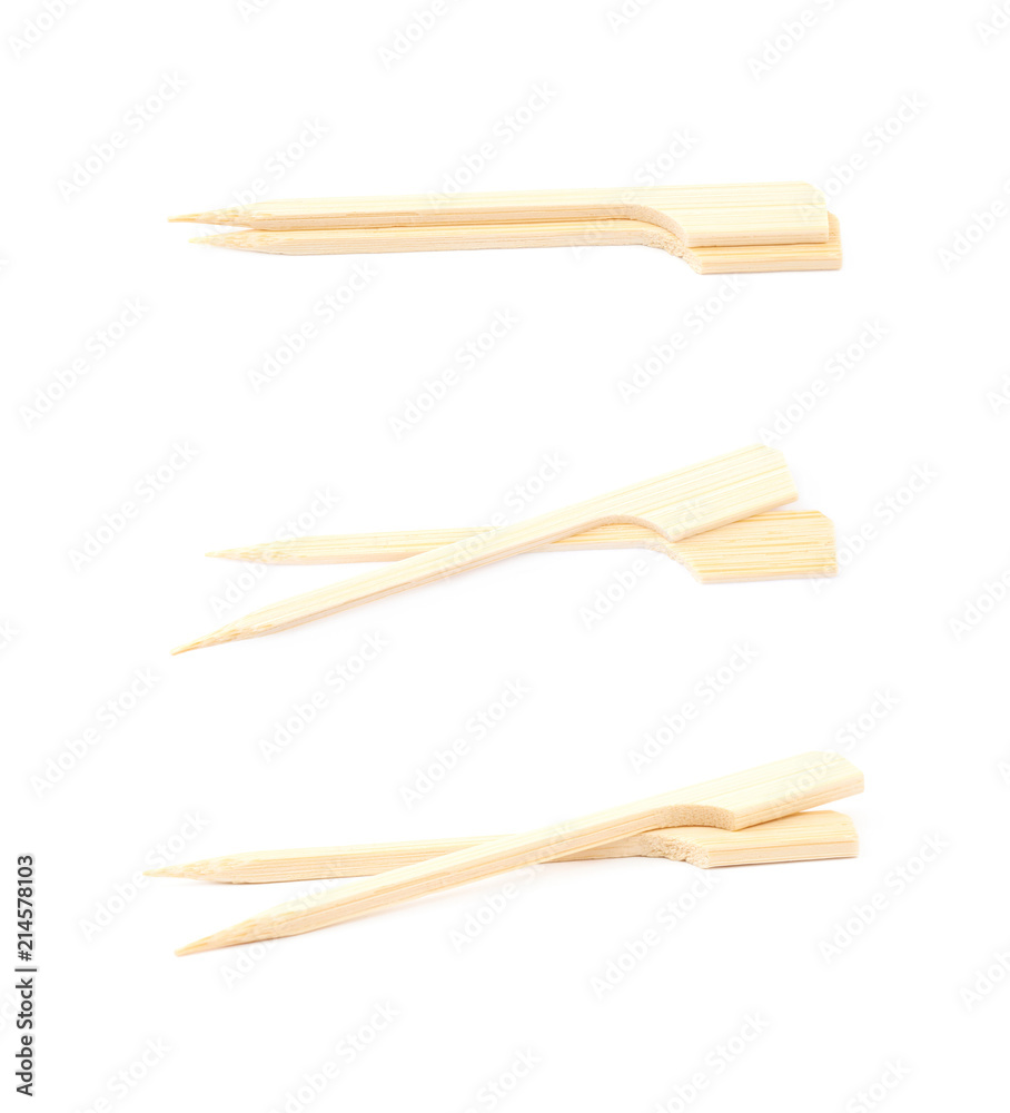 Wooden toothpicks isolated Wooden toothpicks isolated