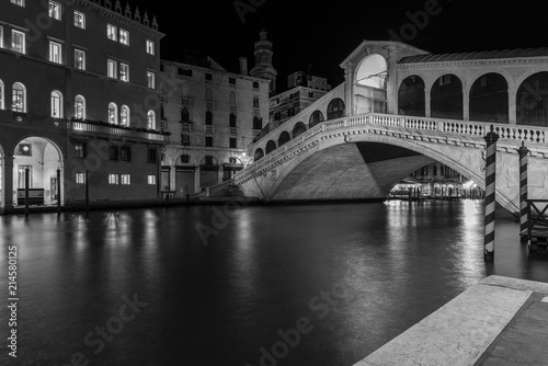 Magic of Venice by Night. Black and white © Nicola Simeoni