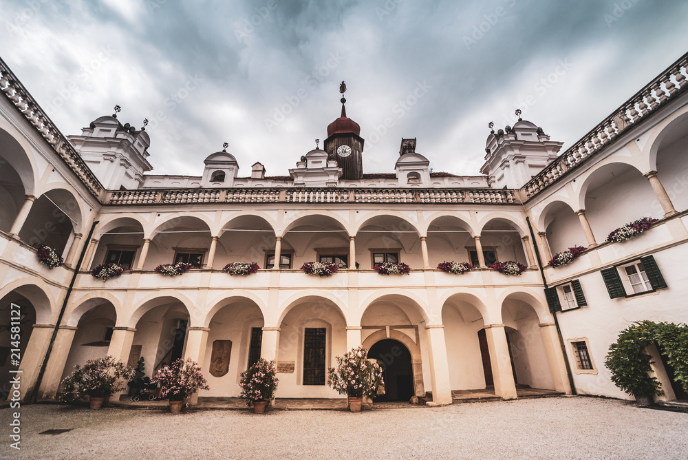 Fototapeta premium Herberstein palace in Europe. Architecture at Schloss Herberstein Austria