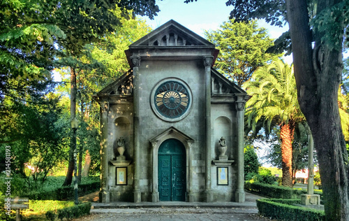 Lutheran church in Cristal Palace gardens, Oporto, Portugal photo