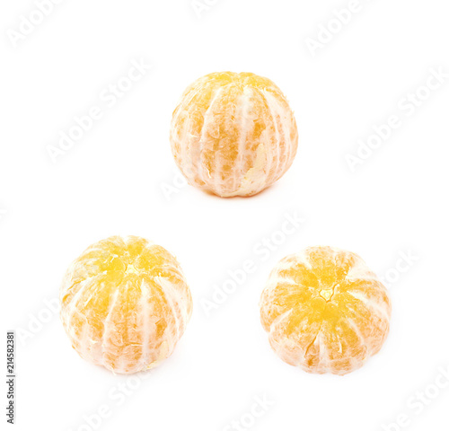 Peeled orange isolated