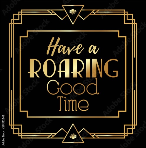Beautiful, Stylish Art Deco Party Poster vector