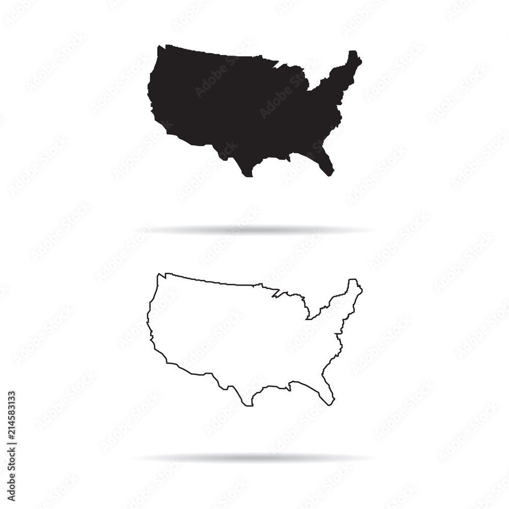 UNITED STATES OF AMERICA MAP ,USA MAP Stock Vector | Adobe Stock