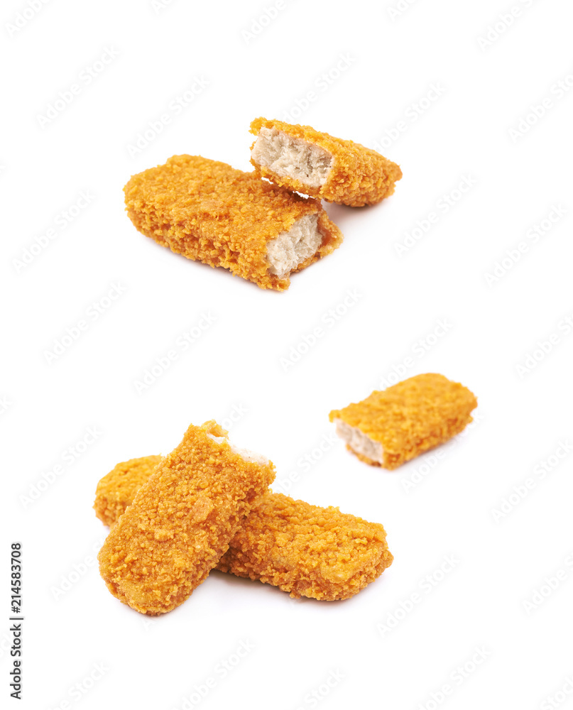 Fish stick in breadcrumbs isolated Fish stick in breadcrumbs isolated
