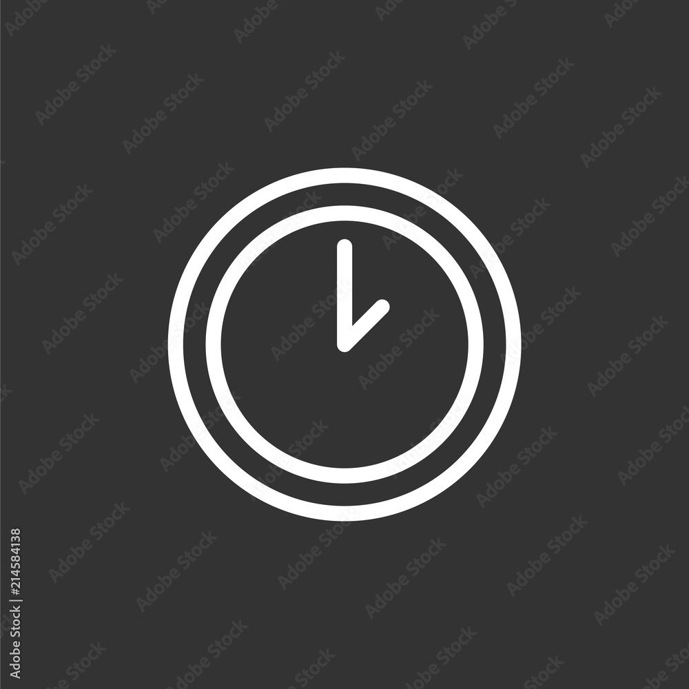 Clock icon vector illustration isolated on white background. Simple clock sign image Clock icon vector illustration isolated on white background. Simple clock sign image