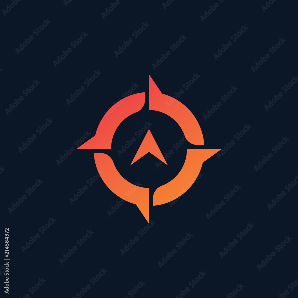 Commpass logo Design Commpass logo Design