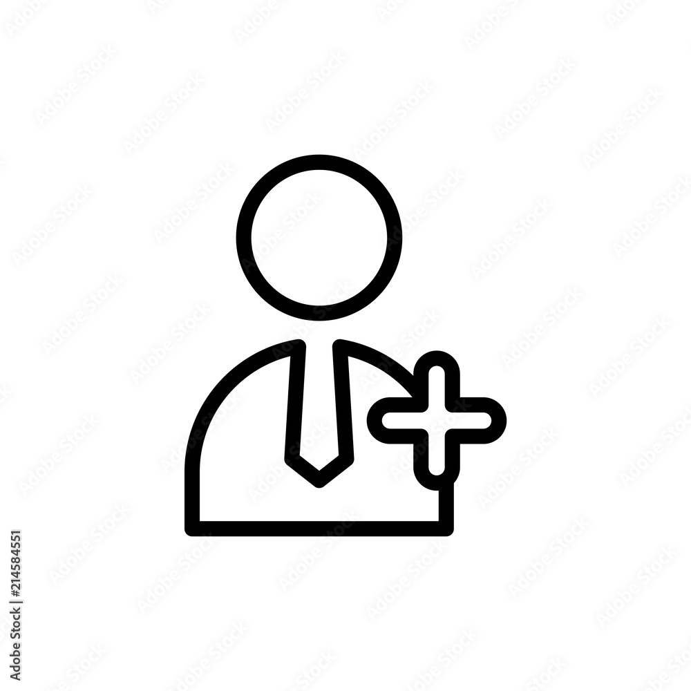 User Icon in trendy flat style outline symbol for your web site design User Icon in trendy flat style outline symbol for your web site design
