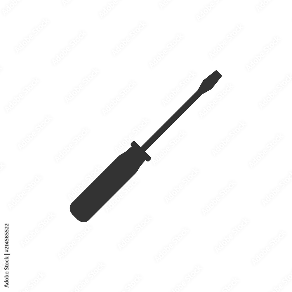 Screwdriver icon. Vector illustration, flat design. Screwdriver icon. Vector illustration, flat design.