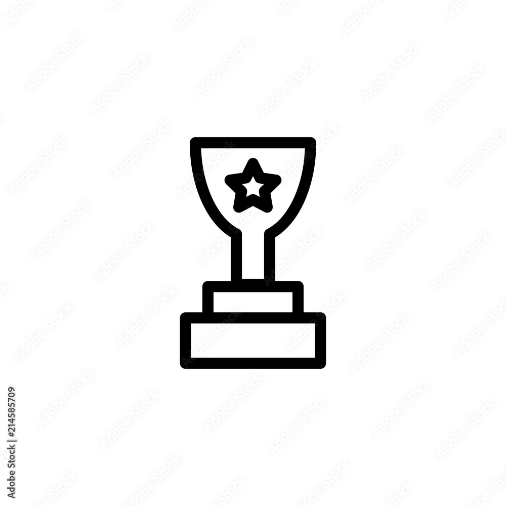 Winner cup icon simple flat style outline vector illustration Winner cup icon simple flat style outline vector illustration
