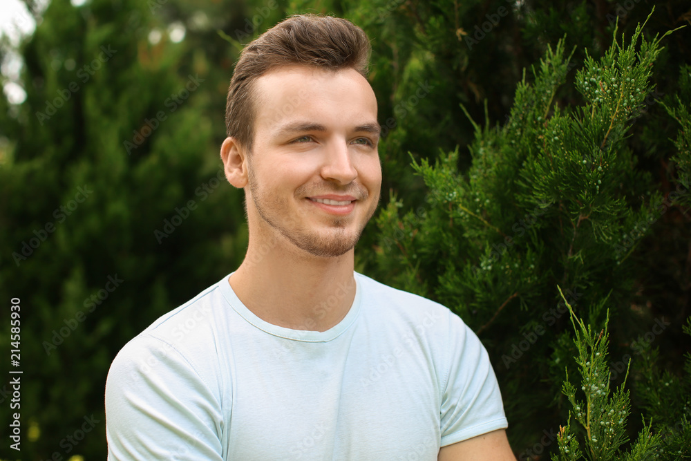 Portrait of handsome young man outdoors Portrait of handsome young man outdoors