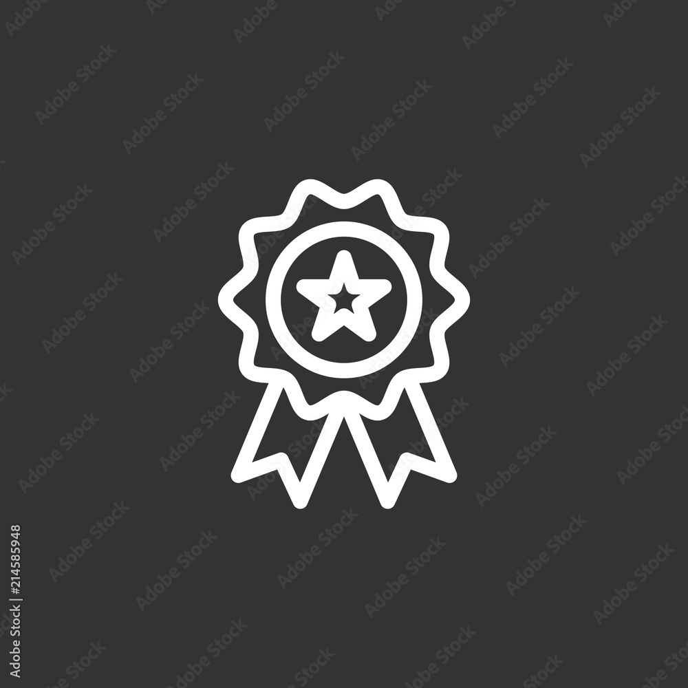 Quality vector icon badge medal flat illustration