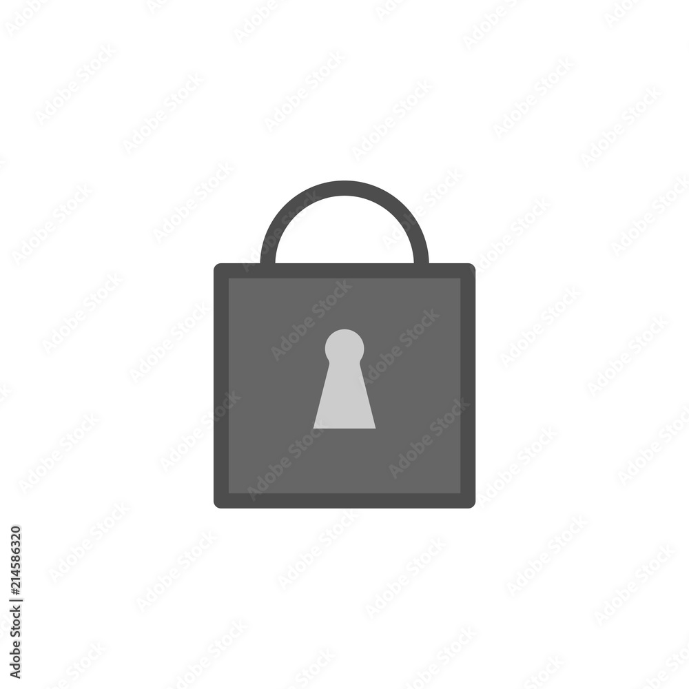 Lock unlock icon ui simple style flat illustration Lock unlock icon ui simple style flat illustration